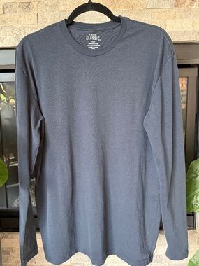 True Classic Long Sleeve Crew Neck Tee - Grey